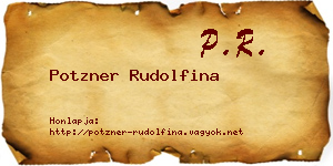 Potzner Rudolfina névjegykártya